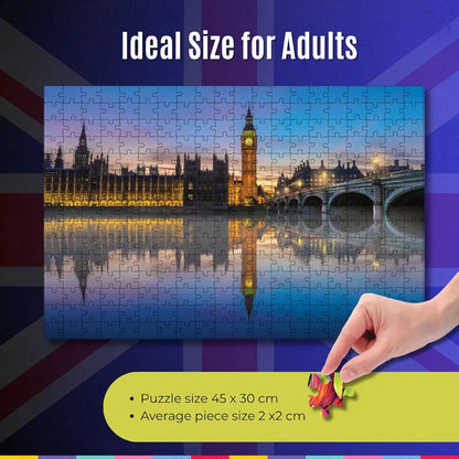 Playhills Big Ben, London  Global Architecture Wooden Jigsaw Puzzle for Children and Adults 8+ Years| Focus, Mind Relaxation Puzzles Family and Activity Games