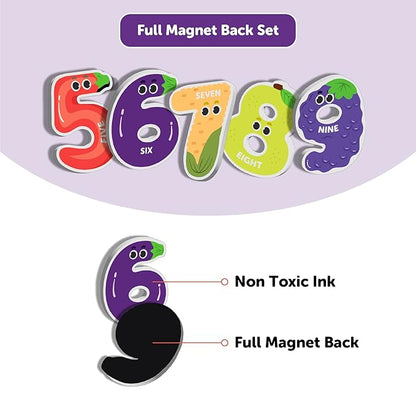 Mini Leaves Magnetic Fridge Magnets Colorful Shape Learning Toy Set for 3 4 5 Year Old Toddler Kids | Numbers