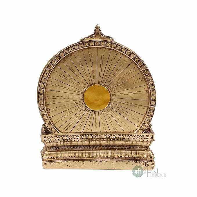 Indicast 8" Inch Cold Cast Resin Shiva With Ganesh & Parwati Showpiece Antique Decor | Metal Finish