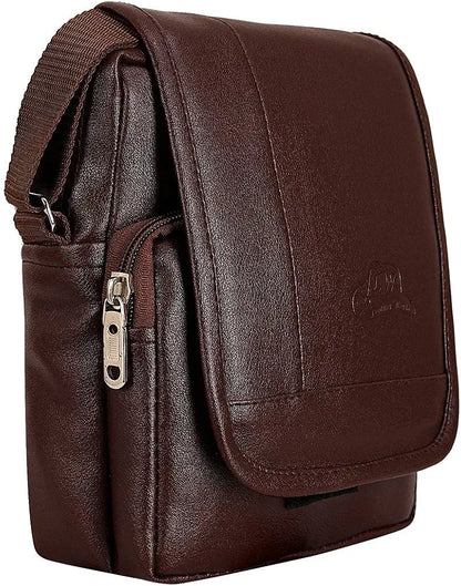 Leather World Sling Bag for Men PU Leather Messenger Cross Body Travel Office One Side Chest Shoulder Bag for Men & Women