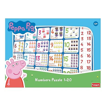 Funskool Peppa Numbers Puzzle 1-20 Educational 60 Pieces Puzzle Toy