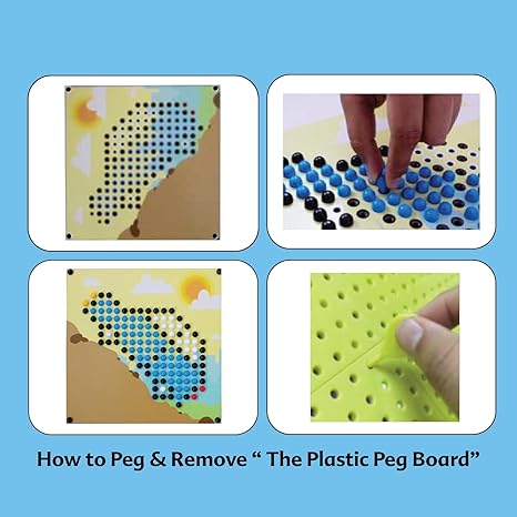 Funskool Peg Pixels Vehicles Educational 360 Pegs in 8 Colours Puzzle with 5 Designs