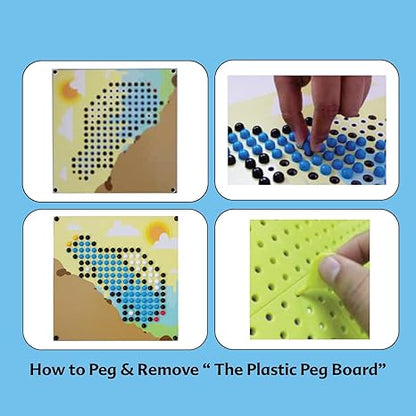 Funskool Peg Pixels Vehicles Educational 360 Pegs in 8 Colours Puzzle with 5 Designs