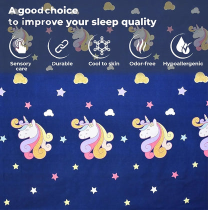 Fresh From Loom 300 TC Elastic Fitted Bed Sheet Cartoon Printed Bedsheets For Kids With 1 Pillow Cover Dinosaur Blue Smallsingle