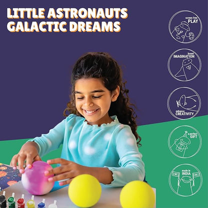 Kalakaram Diy Solar System Kit, Paint and Assemble Solar System Model Kit for School Project | Activity Kit for Kids | Educational Kit for Kids