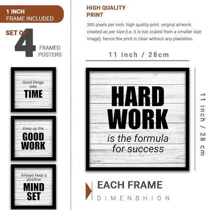 Kotart Wood Hard Work is Formula Frames For Wall Decor Motivational Wall Poster With Frame