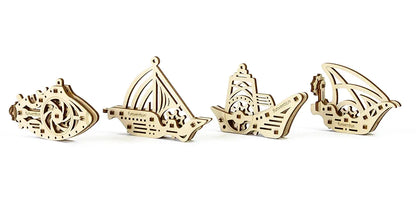 Funvention- for Little Scientist in Every Kid Fun Fidgets Ships Stem Learning 3D Puzzle Kit , Multicolor