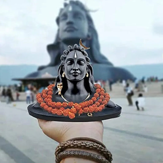 Jd Fresh 4.5 Inch Adiyogi Statue with Rudraksh Mala