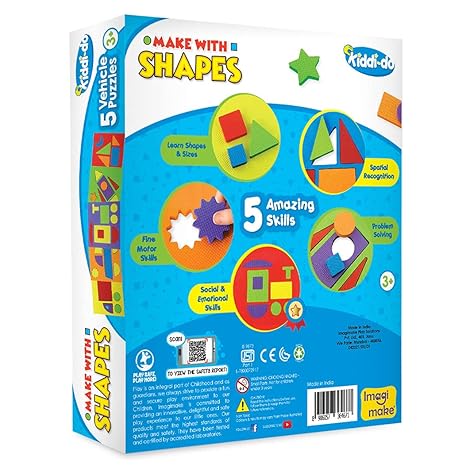 Imagimake Makes With Shapes Vehicles Theme Shapes For Kids 3 Years Educational Toys