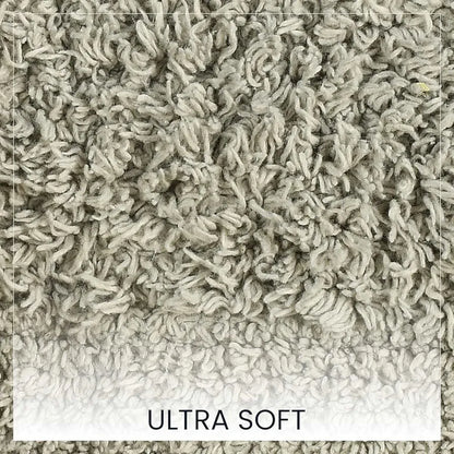 Sashaa World Solid Anti-skid Cotton Bathmat And Contour Set For Bathroom Colour Grey (Pack Of 2)