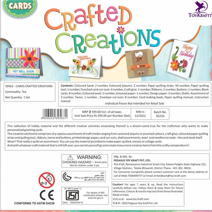 TOYKRAFTT Craft Kit for Kids Cards| Crafted Creations| Card Making Activity Kit| Greeting Cards Decoration Material| Kit Kids Aged 7 Years| Christmas Gift