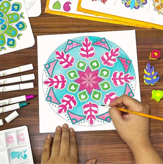 Imagimake Mandala Art Kit Art and Craft Kit for Girls 9-12 Coloring & Painting Kit