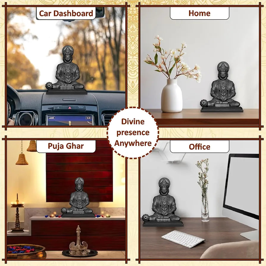 Jd Fresh 4.5 Inch Bajrangbali Statue with Gada - Black