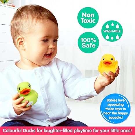 Funskool Giggles Dazzling Duck Family Squeakers Multicolor Duck Squeakers Infant Toys