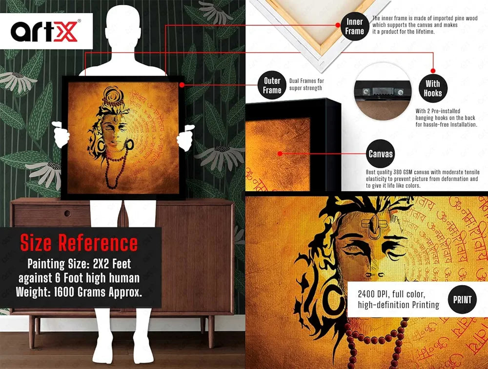 ArtX Shiva Mantra Big Canvas Painting