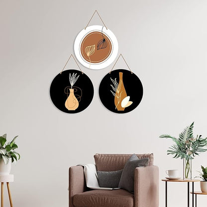 Artvibes Line Art Wooden Wall Hanger for Home Decor