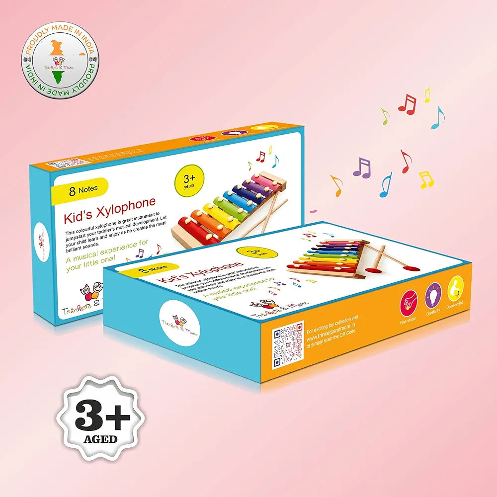 Trinkets & More® - Xylophone for Kids  Wooden Musical Instruments Piano Toy Baby Children Toddlers 6 Months + .