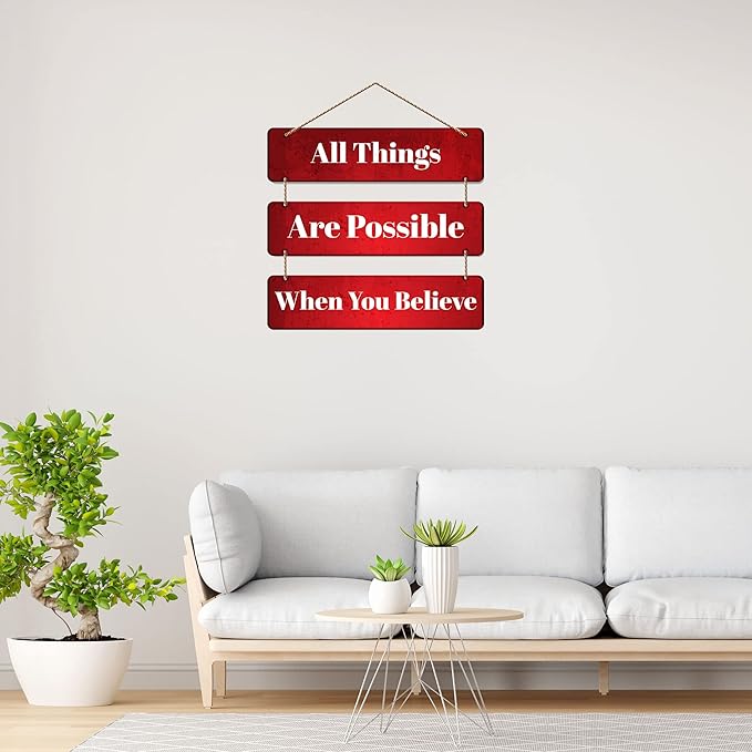 Artvibes Motivational Quotes Wooden Wall Hanger for Home Decor | Decorative Artworks Hangings Items for Home Decoration