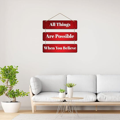 Artvibes Motivational Quotes Wooden Wall Hanger for Home Decor | Decorative Artworks Hangings Items for Home Decoration