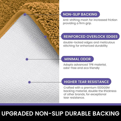 Luxe Home International Runner Super Soft Anti Skid Newman Rug For Bedroom  Rectangular Colour Gold