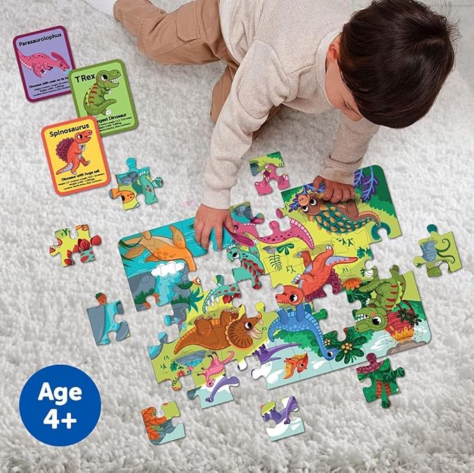 Mini Leaves 35 Piece Puzzle for Kids | Dinosaurs Jigsaw Puzzle | Educational Toys for Kids 3+ Years