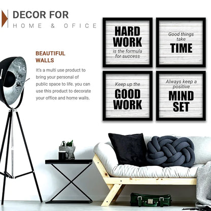 Kotart Wood Hard Work is Formula Frames For Wall Decor Motivational Wall Poster With Frame