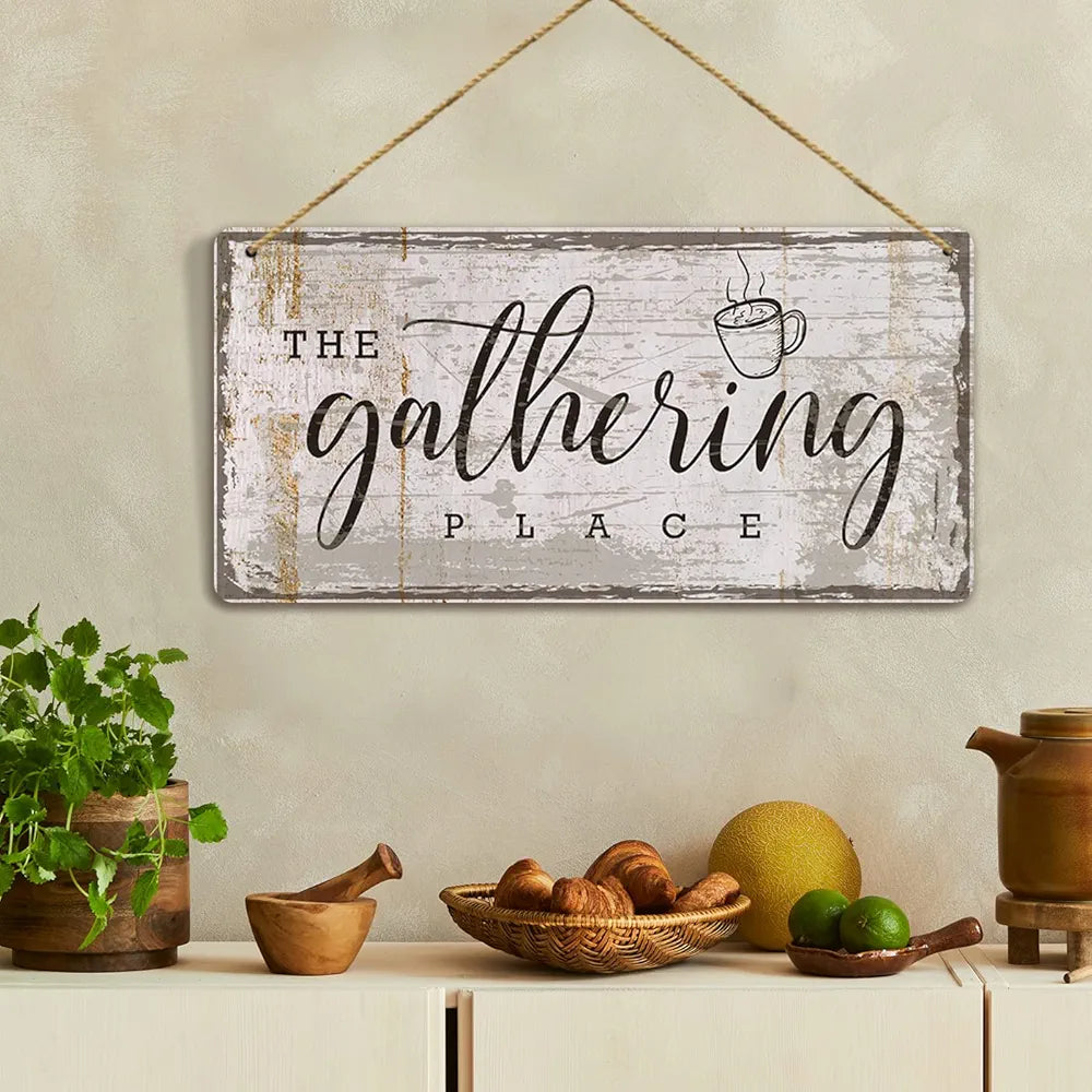 Kotart MDF Wall Hanging The Gathering Place Home Decor for Kitchen