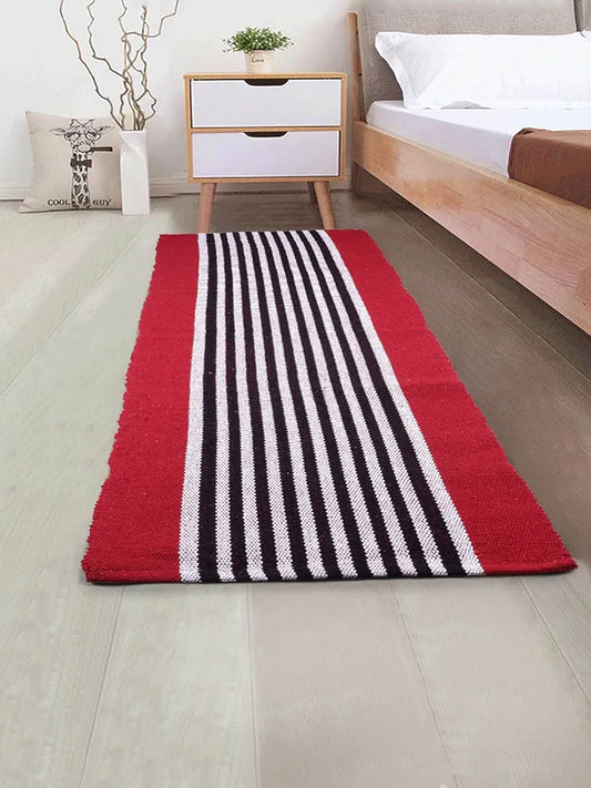Saral Home Stripe Designer Soft Cotton Durable & Washable Multipurpose Runner
