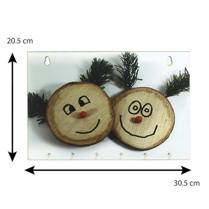 Ecraftindia Smilie Theme Wooden Key Holder With 6 Hooks
