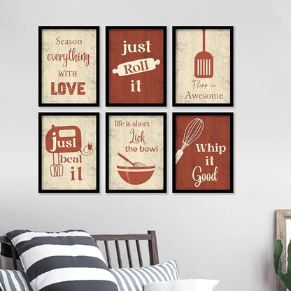 Kotart Restaurant Quotes Framed Posters for Kitchen Wall Decoration Kitchen 7