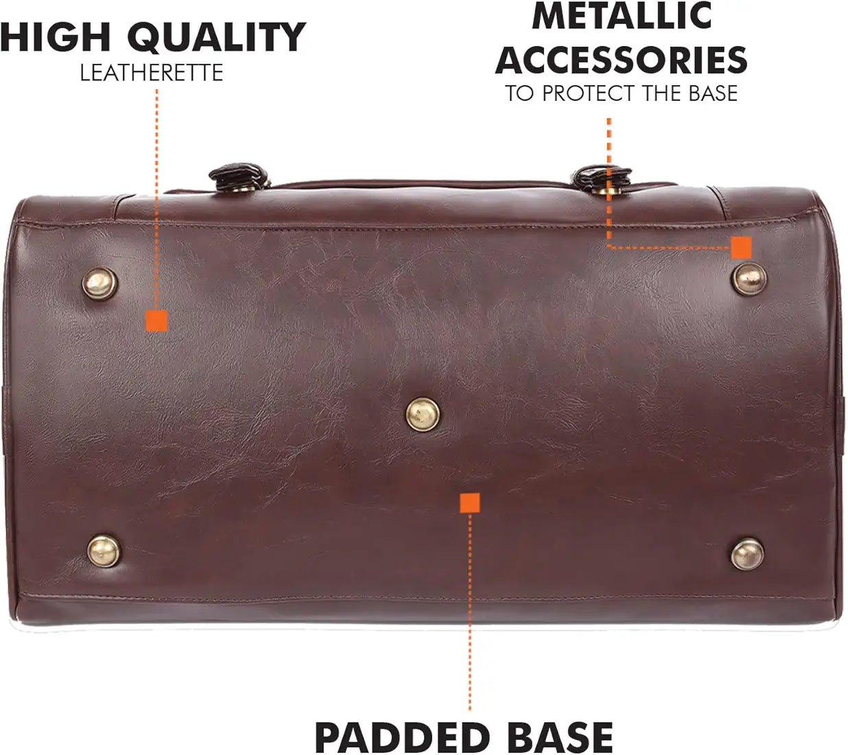 Fur Jaden Weekender Premium Duffle Bag with Shoe Pocket for Travel for Men and Women Made of Faux Leather with Attachable Shoulder Strap Cabin Holiday Bag 