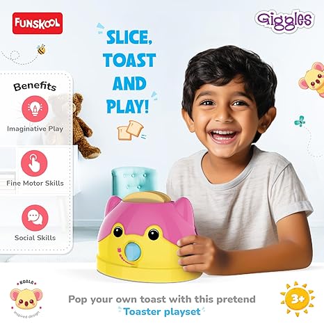Funskool Giggles Playset Happy Lil Home Toaster Koala Inspired Pretend Role Play Kitchen pop up Toy