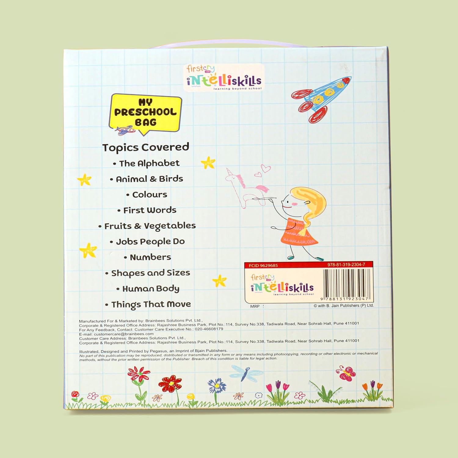 Firstcry Intelliskills Premium My Preschool Book Set of 10 | Montessori Educational Activity Book for Boys & Girl | 80 Pages