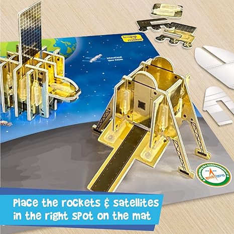 Imagimake Mapology Chandrayaan Isro Rocket Model & Satellite Astronaut Toy Educational Toys