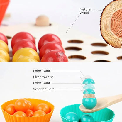Trinkets & More Rainbow Cup Peg Board Puzzle Activity Montessori Game Toys Colour Sorting Matching Stacking Counting Balls Fine Motor Math Skills for Toddlers Boys and Girls 3 4 5 6 Years Old