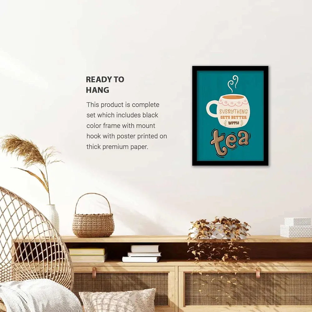 Kotart Quotes Frames for Kitchen and Restaurant Wall Decoration design-9 Tea D