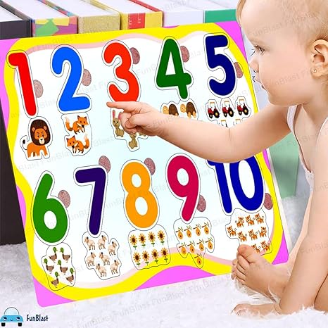 FunBlast Set of 5 Puzzle Board Wooden Toys Educational Toys for Kids Wooden Colorful Board