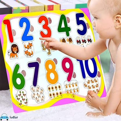 FunBlast Set of 5 Puzzle Board Wooden Toys Educational Toys for Kids Wooden Colorful Board