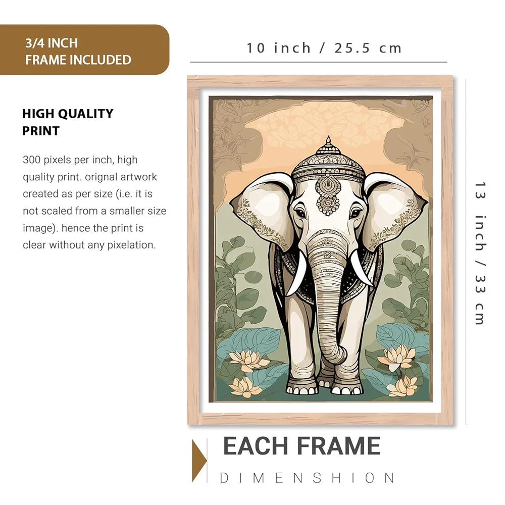 kotart Traditional Indian Inspired Wall Art Prints for Home and Office Decor C