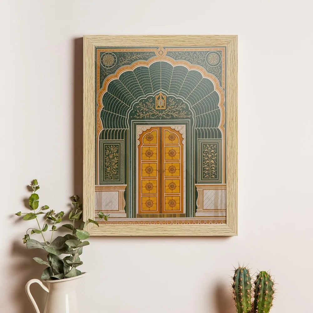 ArtX Paper Rangmala Indian Madhubani Art Paintings with Frame Madhubani-SO6-02 Set of 6