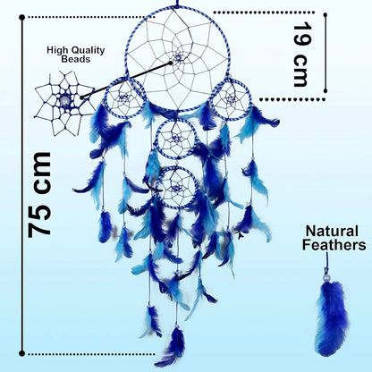 Dream Catcher Traditional Indian Dreamcatcher Wall Art Big Blue