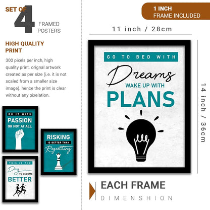 Kotart Risking Is Better Motivational Quotes Posters with Frame