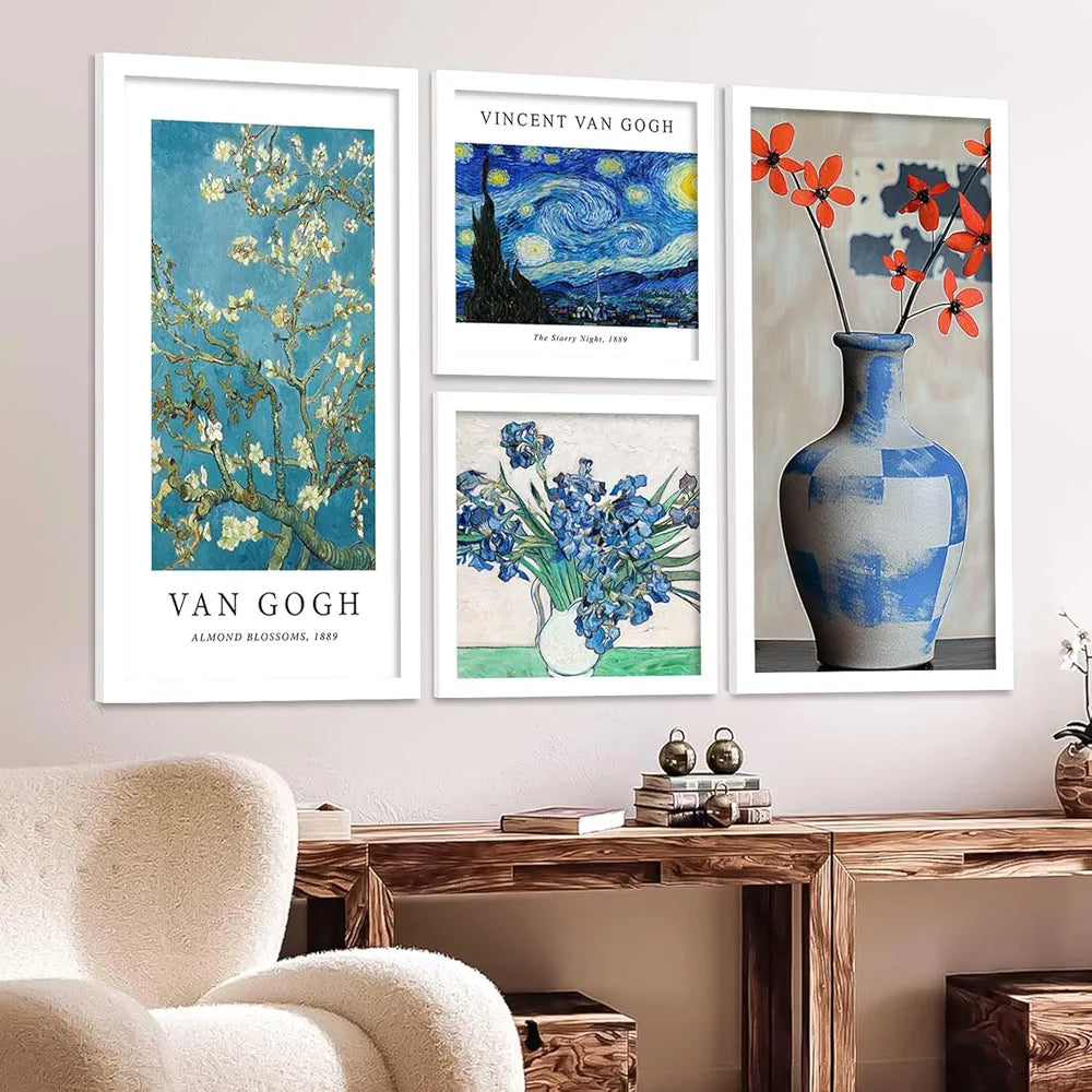 Kotart Decorative Modern Big Size Wall Art Home Dacor Abstract Painting poster With Frame Set of 4 Art1