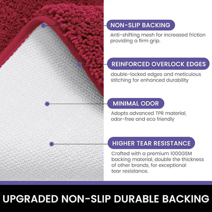 Luxe Home International Runner Super Soft Anti Skid Newman Rug For Bedroom  Rectangular Colour Maroon
