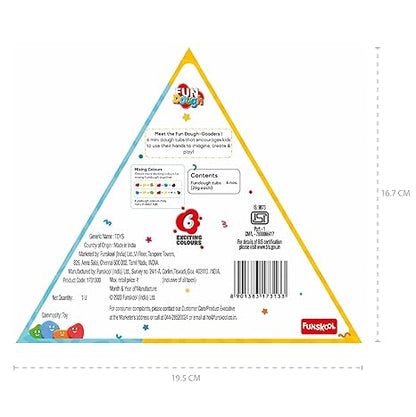 Funskool Fundough Mini Fun Pack 6 tubs of Dough 25gms Each Multicolour Dough Toy