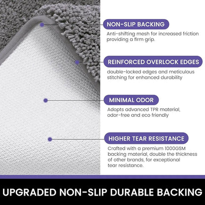 Luxe Home International Runner Super Soft Anti Skid Newman Rug For Bedroom  Rectangular Colour Silver