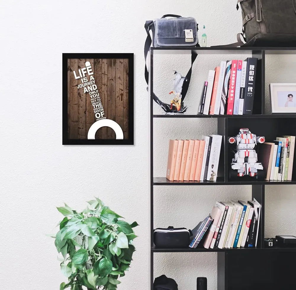 ArtX Paper Motivational Quotes Life Is a Journey Wall Frame Art Painting