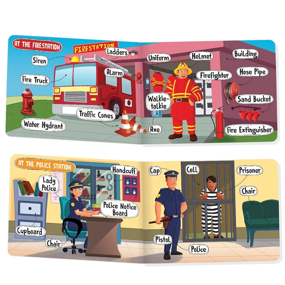 The Book Tree Picturepedia of In the City I Board Book for Kids Age 2+ I Bright & Colourful Pictures I Easy-to-Read Word Labels I Builds Vocabulary I Early Learning Picture Books for Children by Majestic Book Club