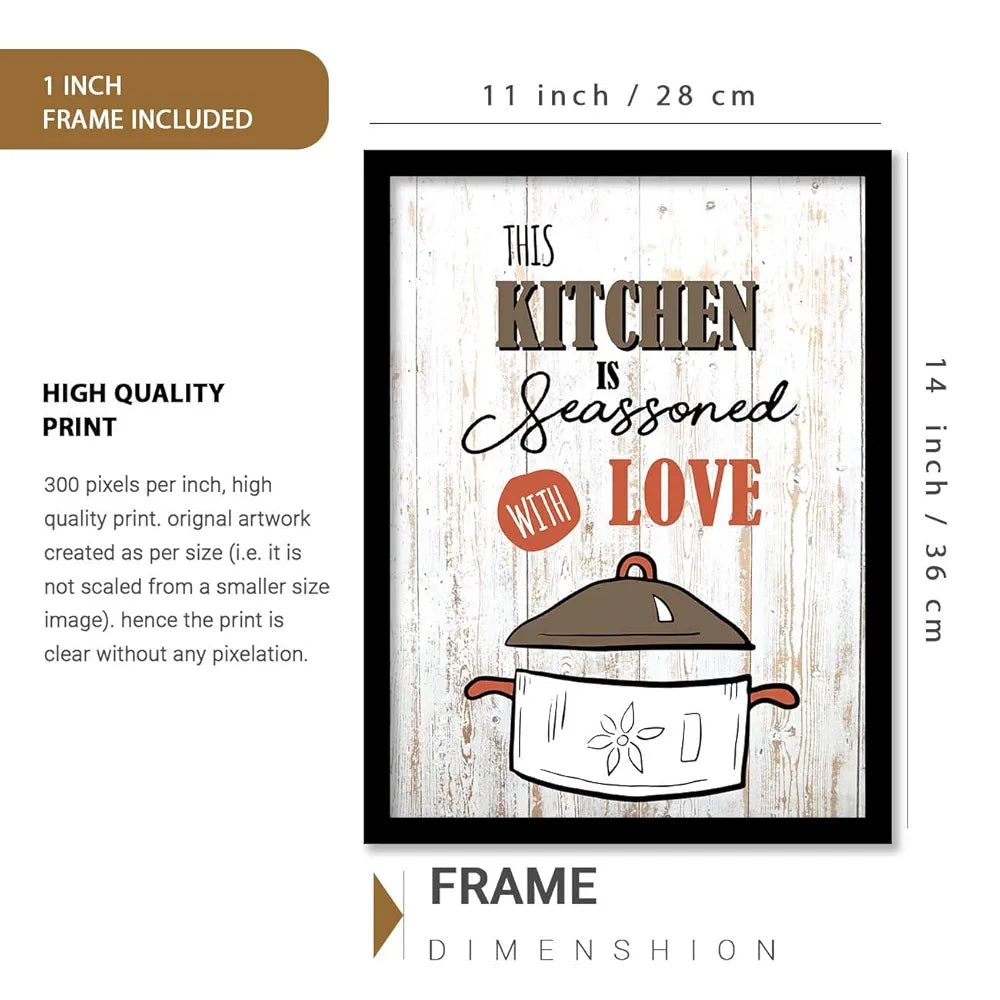 Kotart Engineered Wood Photo Frames For Kitchen And Restaurant Wall Design-2 Square