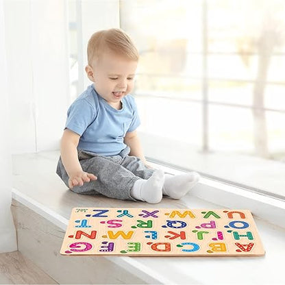 Webby Wooden Alphabets Montessori Educational Pre-School Puzzle Toy for 2+ Years Kid